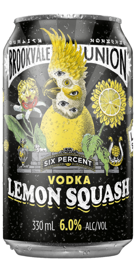 BROOKVALE VODKA LEMON SQUASH 330ML CANS