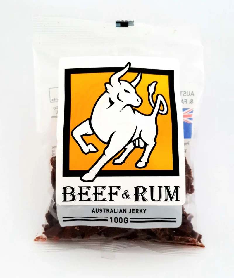 BULLBAR BEER & RUM JERKY 100G