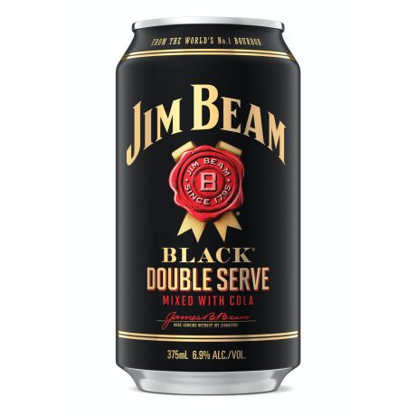 JIM BEAM BLACK DBL SERVE CAN*