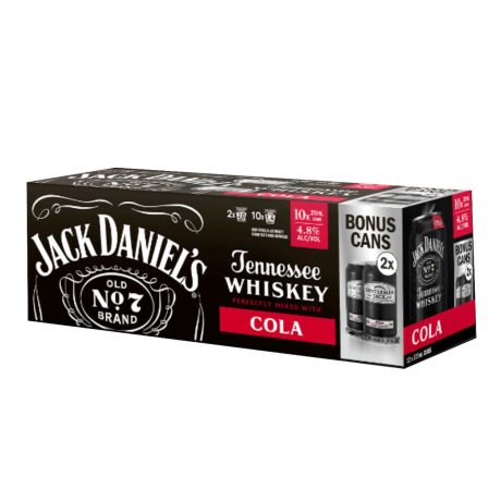 JACK DANIEL 10PK + 2 BONUS CANS 375ML