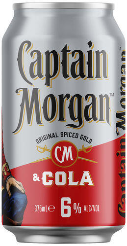 CAPTAIN MORGAN & COLA 6% CAN 375ML