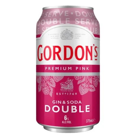 GORDONS PINK GIN & SODA DBL 6% C375ML