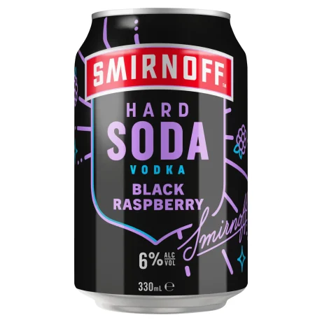 SMIRNOFF HARD SODA BLACK RASPBERRY C330ML