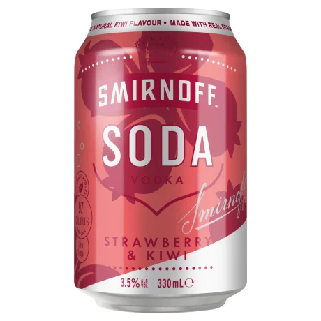 SMIRNOFF SODA STRAWBEBRY KIWI C330ML