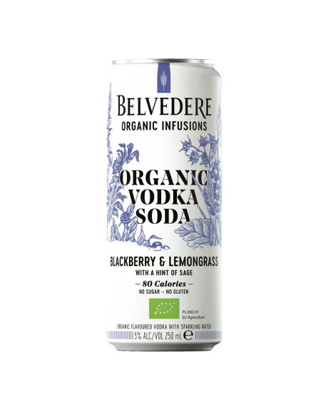 BELVEDERE ORGANIC VODKA&SODA CANS